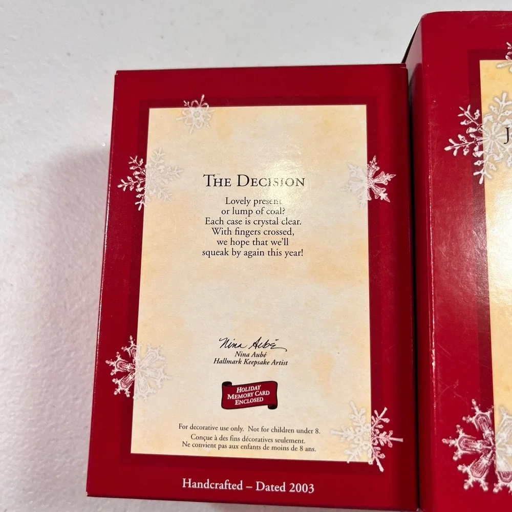 Hallmark Keepsake Santa Ornaments The Decision And‎ Jolly Old Kris Kringle